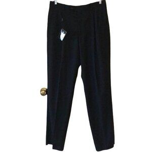NWT Talazzi Uomo Italy Mens Wool Trousers 36R Black Formal Pants
